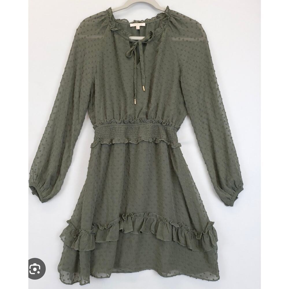 Skies Are Blue Stitch Fix swiss dot ruffle dress Size Medium cottagecore whimsy - Picture 8 of 8